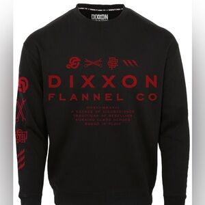 DIXXON Black and Red Crewneck Sweater